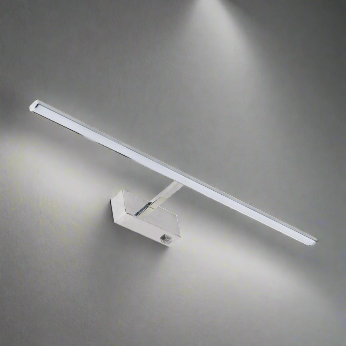 CGC MILLS Chrome IP44 Bathroom Over Mirror Wall Light 12W With Switch