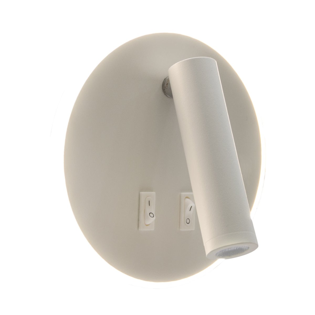 CGC JONES White Round LED Wall Light With LED Halo Edge