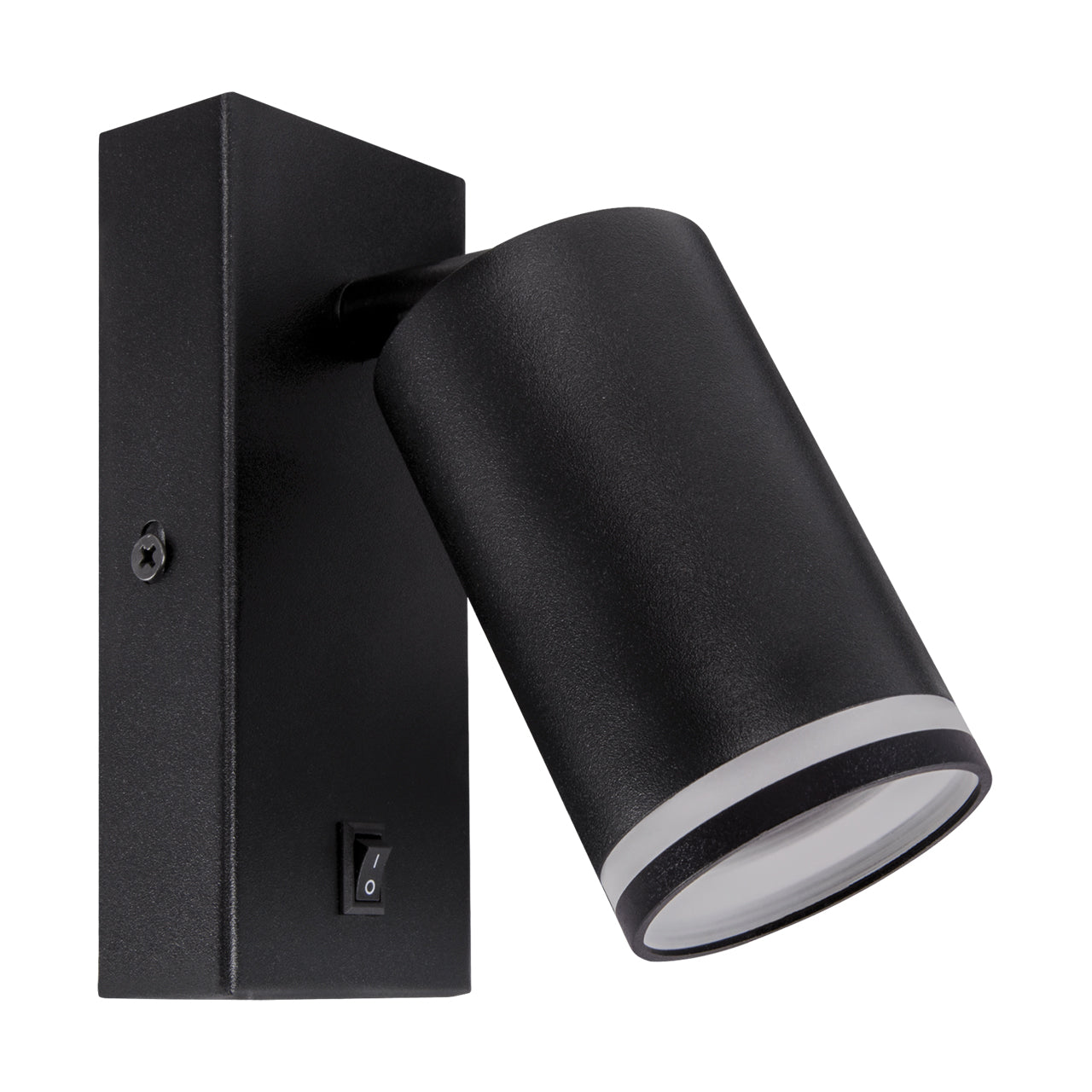 CGC BELLA Black GU10 Wall Light Halo Reflector With On/Off Switch