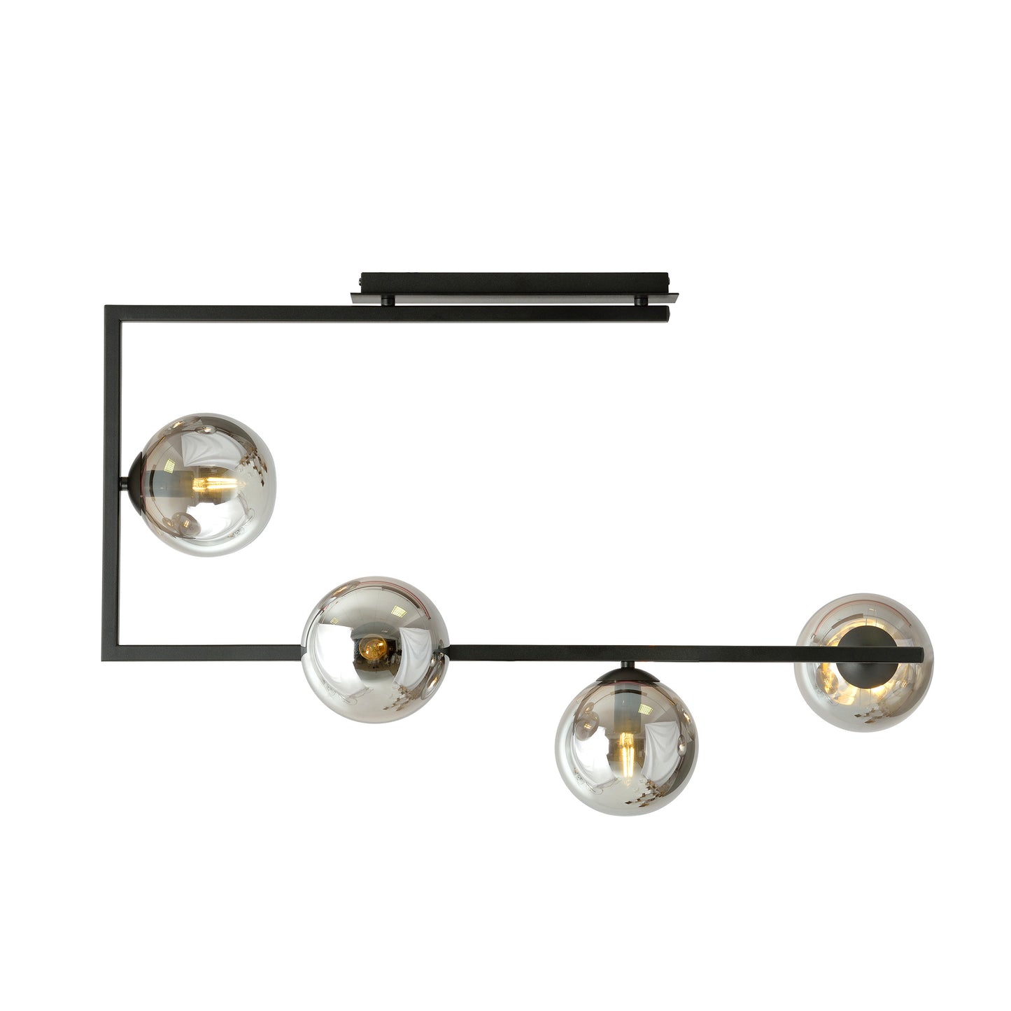 CGC SOMA 4 Black Smoked Glass Ceiling lamp