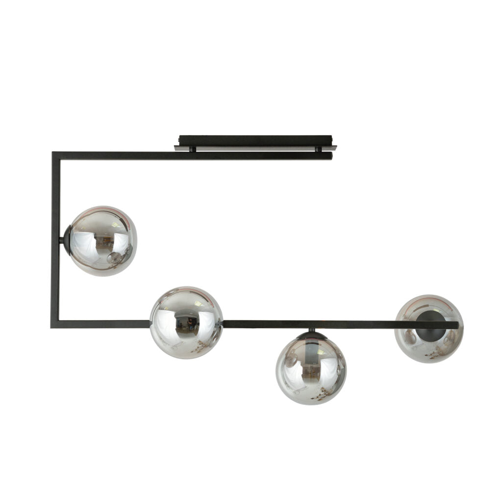 CGC SOMA 4 Black Smoked Glass Ceiling lamp