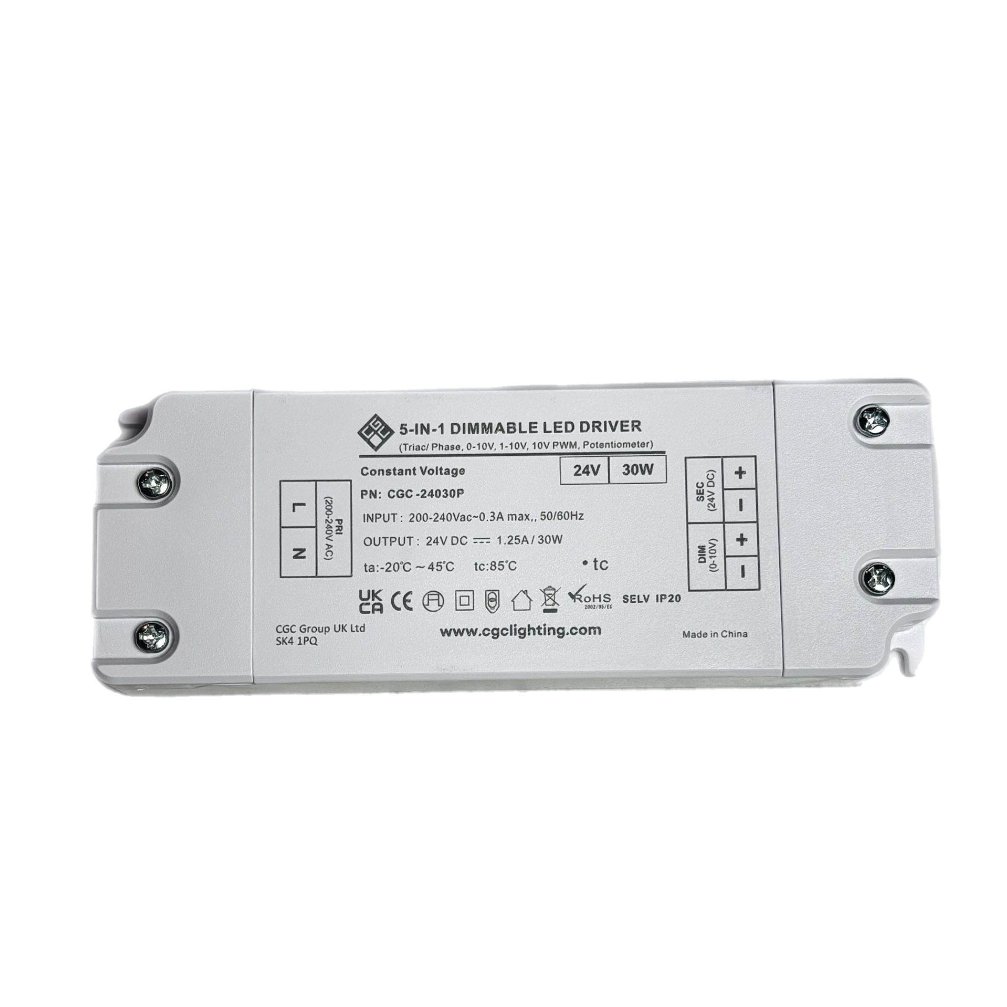 30W 24V TRIAC 5 in 1 Universal Dimmable LED Driver