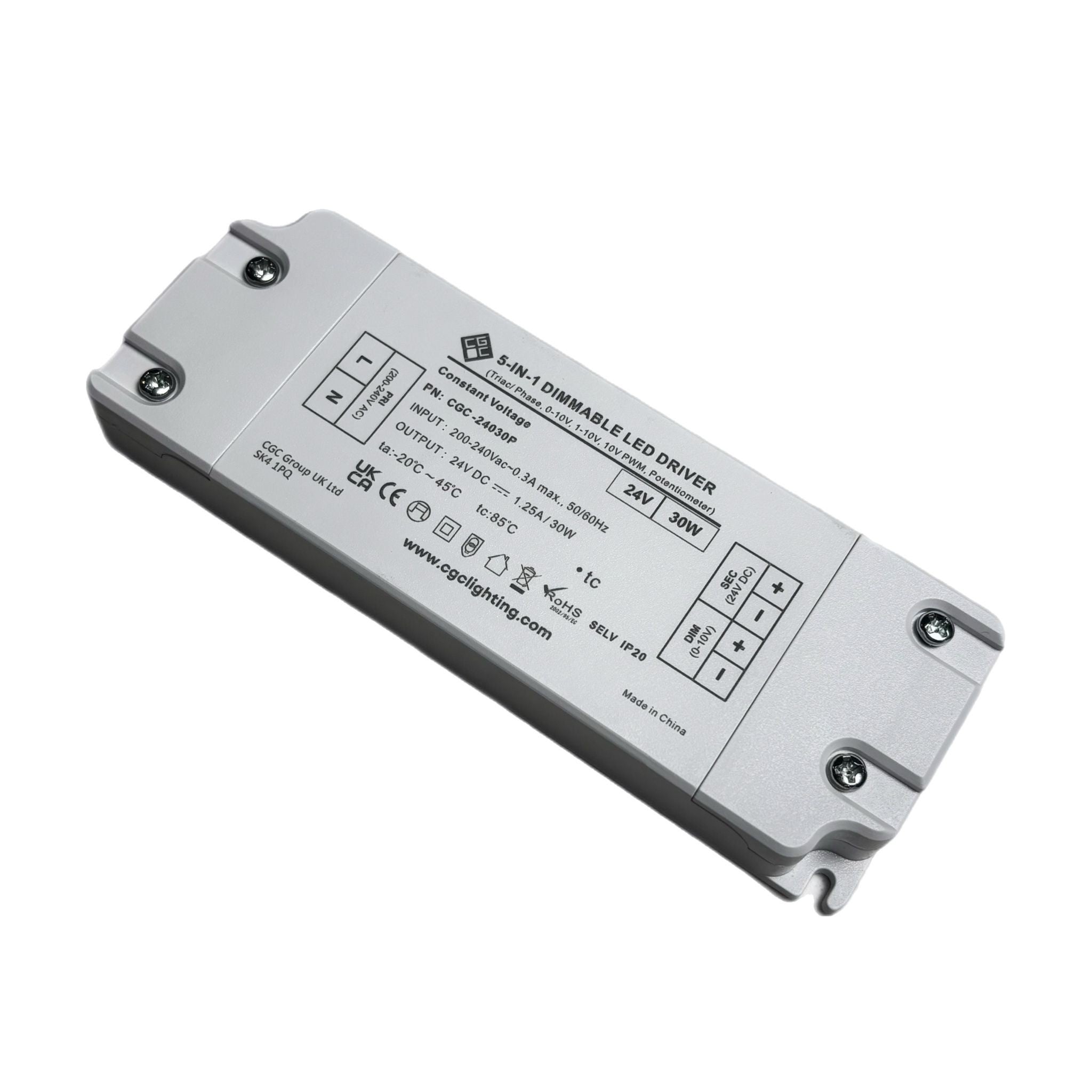 30W 24V TRIAC 5 in 1 Universal Dimmable LED Driver