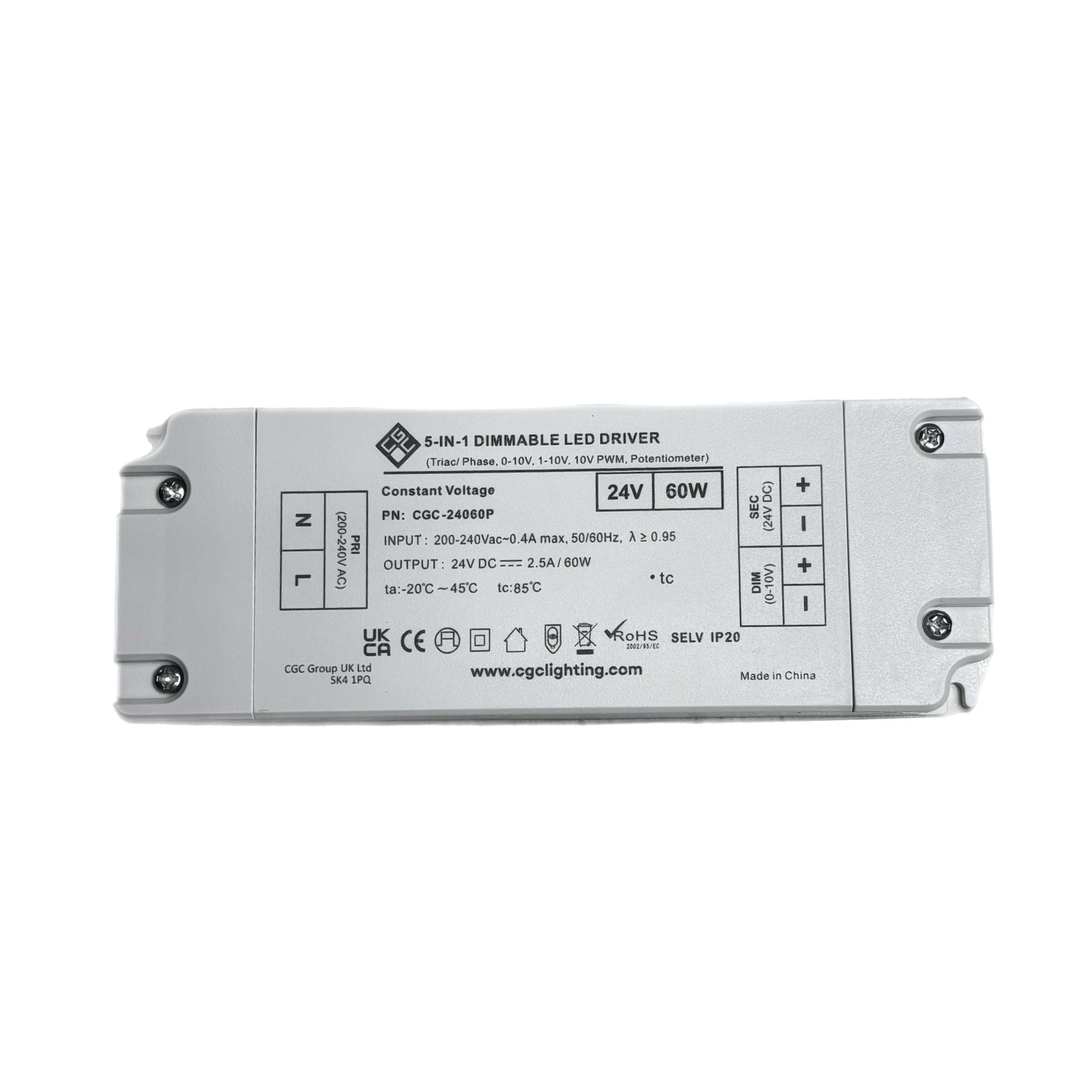 60W 24V TRIAC 5 in 1 Universal Dimmable LED Driver