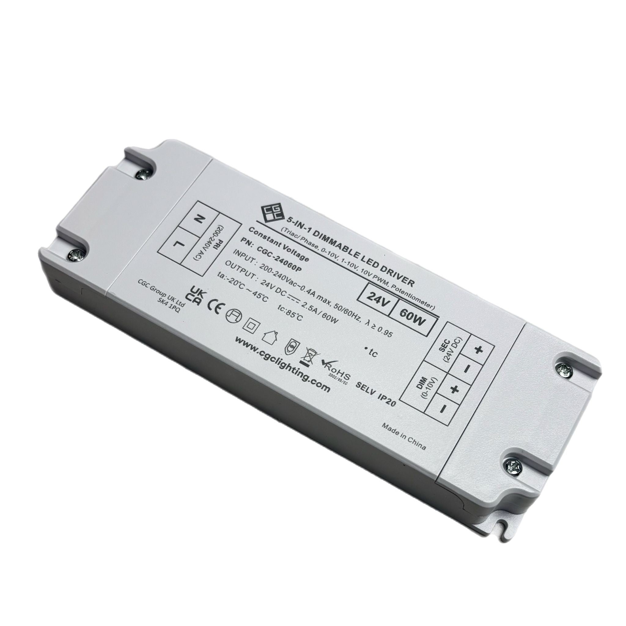 60W 24V TRIAC 5 in 1 Universal Dimmable LED Driver