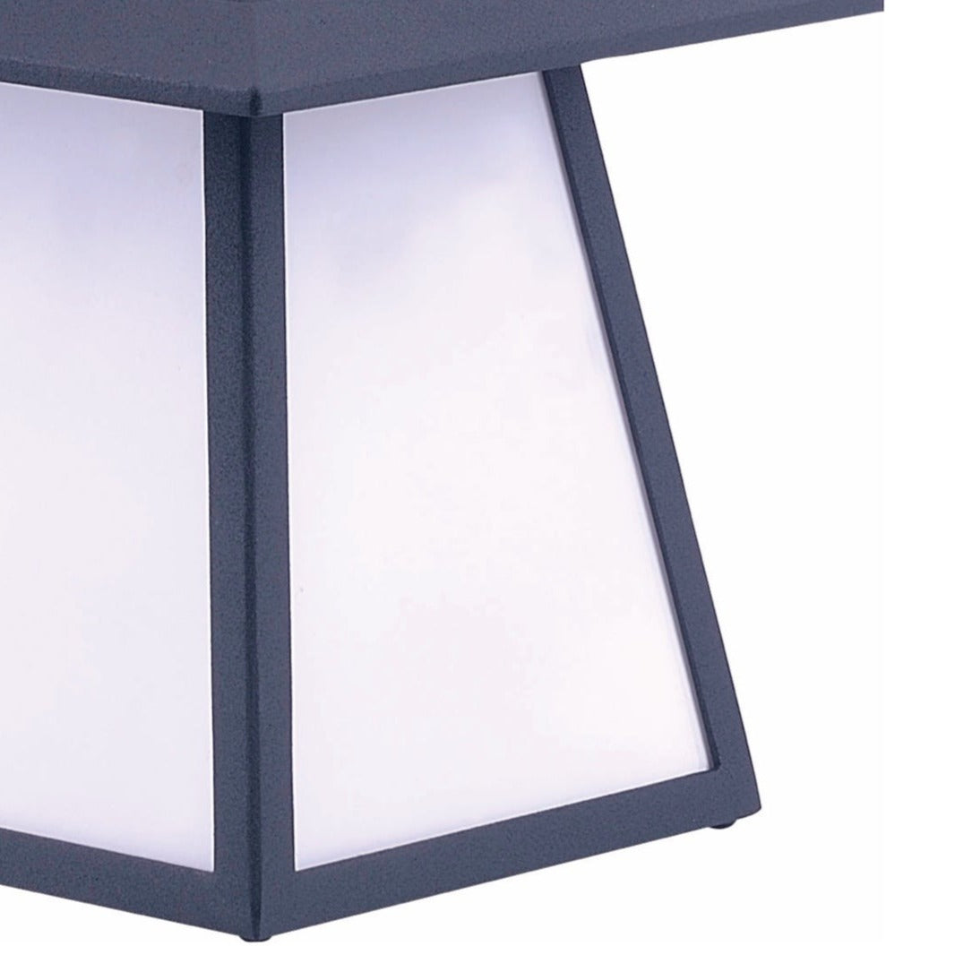 If you’re looking for a modern take on a traditional outdoor wall light, this black aluminium triangle wall light is perfect for adding style and protection for your home. This classic design with a contemporary twist, styled with a metal triangle shape and fitted with opal diffusers also contains an imposing black finish
