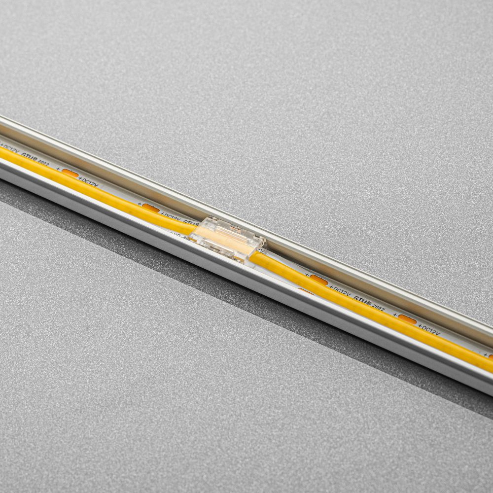 Transparent connector for COB LED Strip