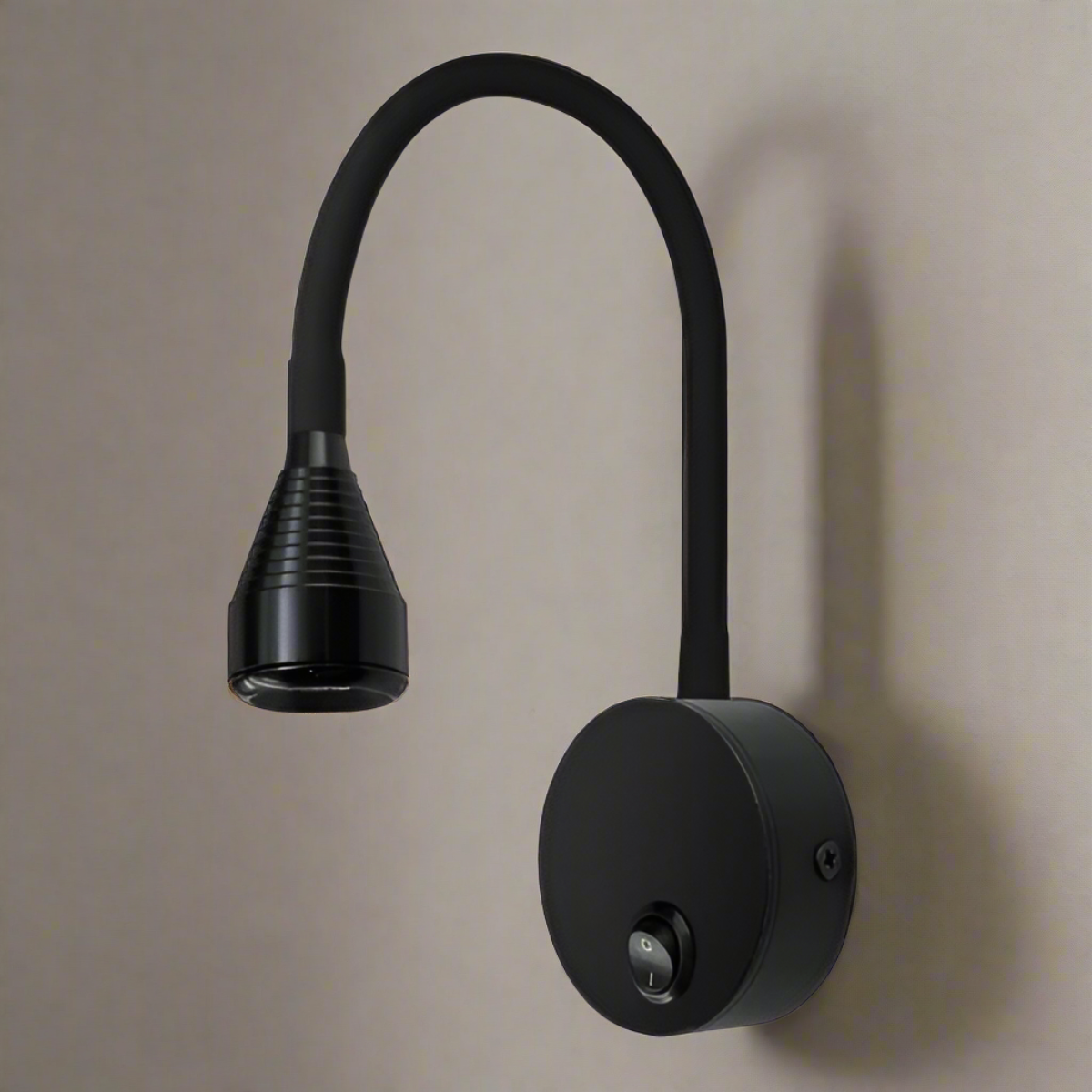 CGC STONEY LED Black Flexible Wall Light Bedside Table Reading Light
