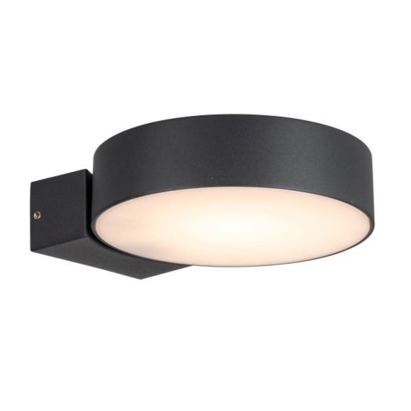 Elegant and modern square design, black die cast aluminium body with opal polycarbonate diffuser
