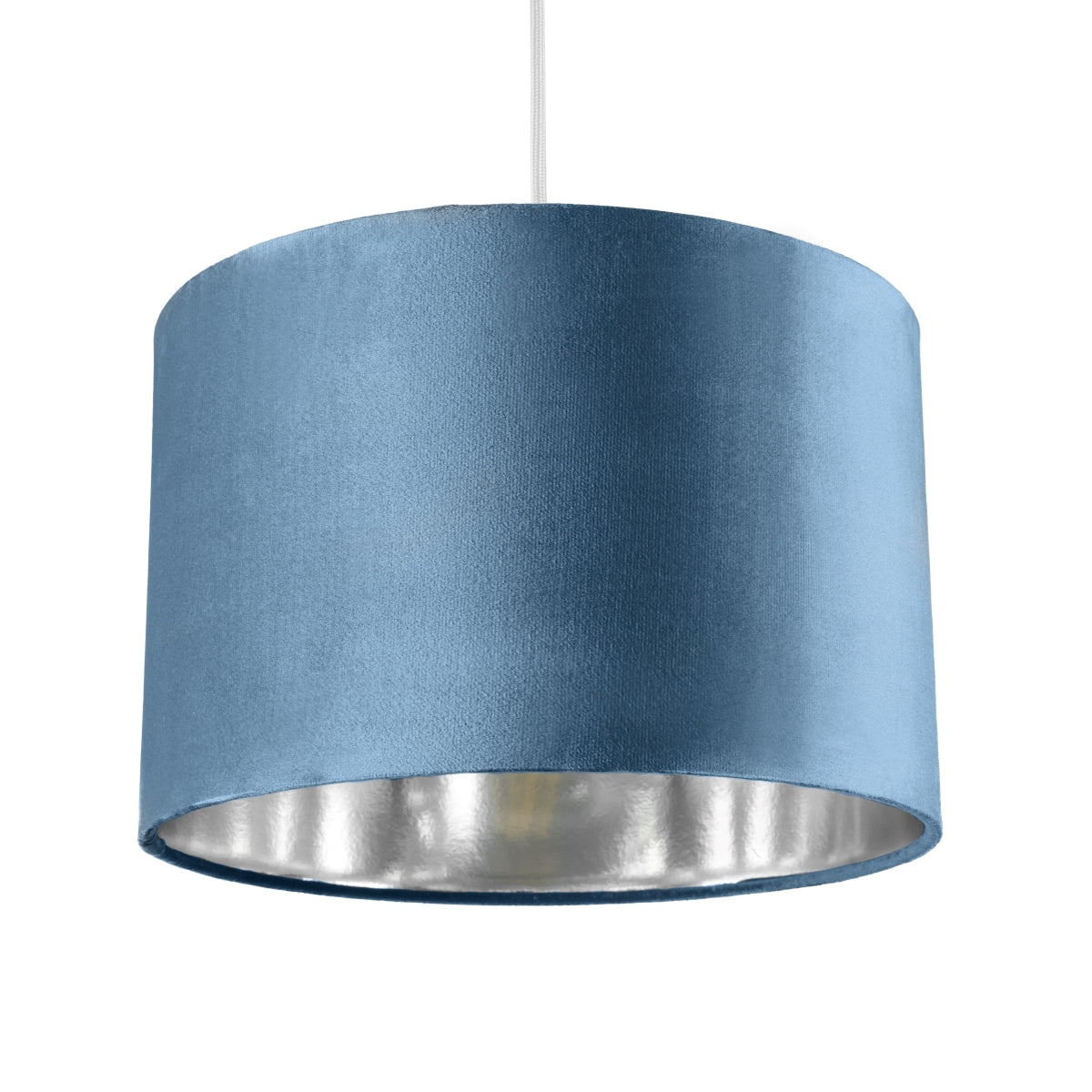 Our Nila velvet shade is sophisticated in appearance and we have designed the shade to suit a range of interiors. Easy to fit, it’s crafted from high-quality velvet on the outer and has a reflective silver metallic inner. It's made to fit both a ceiling light or lamp base.