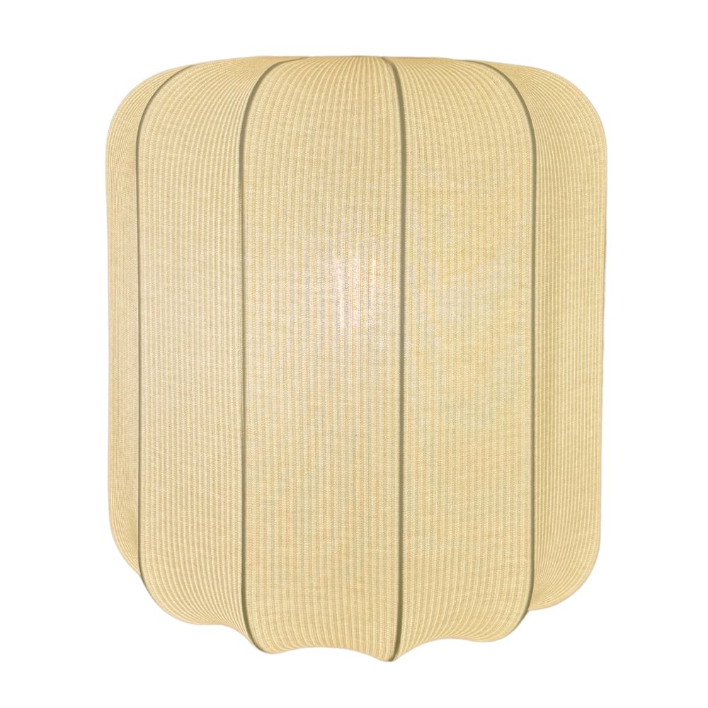CGC LILA Cream Cylinder Ribbed Stretch Cotton Fabric Lampshade