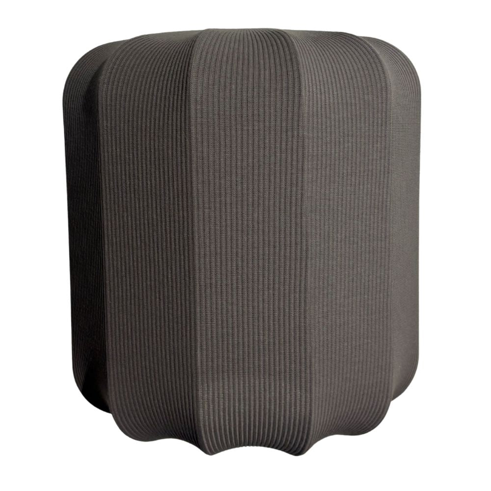 CGC LILA Grey Cylinder Ribbed Stretch Cotton Fabric Lampshade