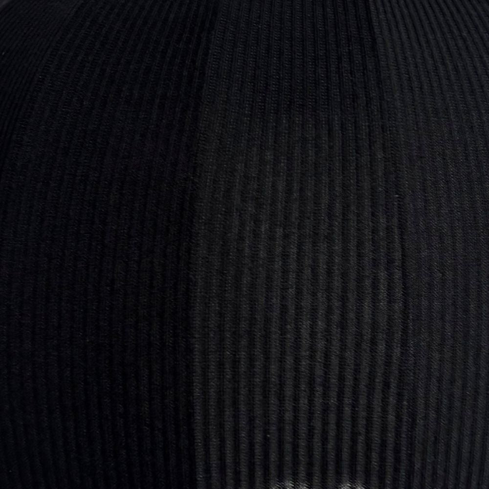 CGC LILA Black Rounded Ribbed Stretch Cotton Fabric Lampshade