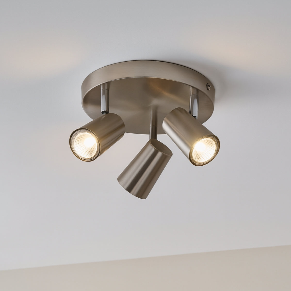 CGC LAYLA Adjustable Satin Nickel 3 Light Ceiling Spotlight