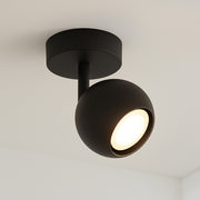 CGC NIEVE Matt Black Single GU10 Ceiling Surface Spot Light Round Head
