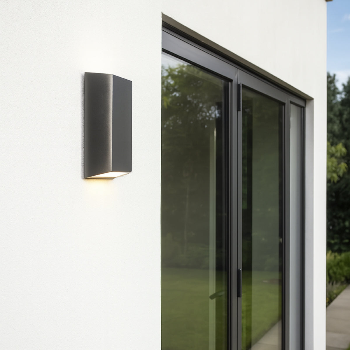 CGC WILMA Dark Grey Rectangular Outdoor LED Wall Light