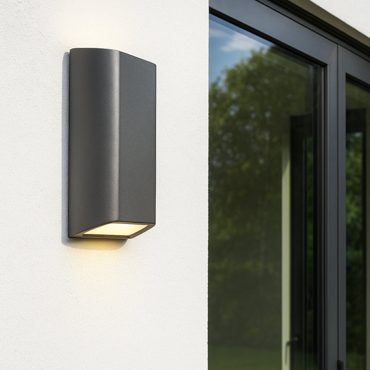 CGC WILMA Dark Grey Rectangular Outdoor LED Wall Light