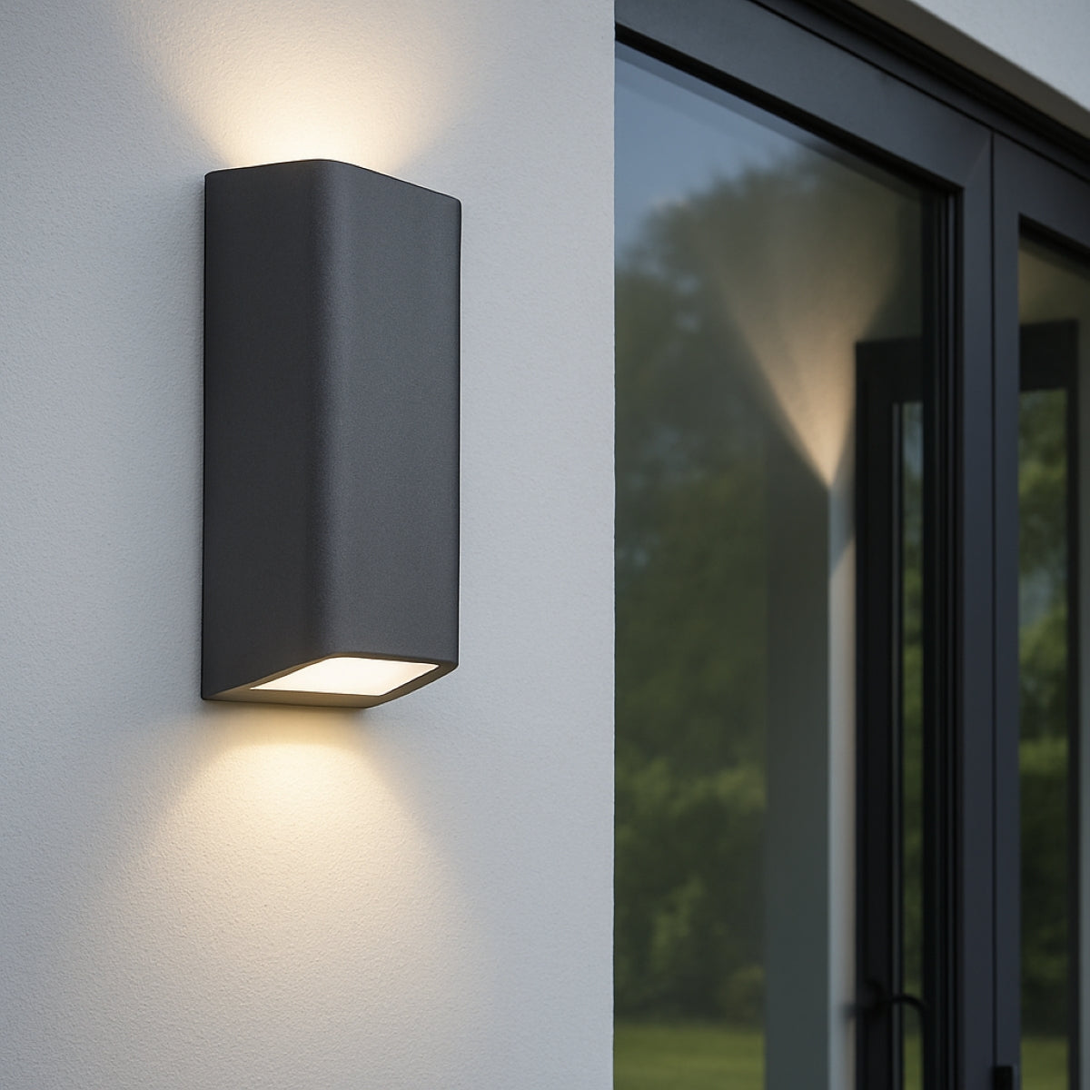CGC WILMA Dark Grey Rectangular Outdoor LED Wall Light