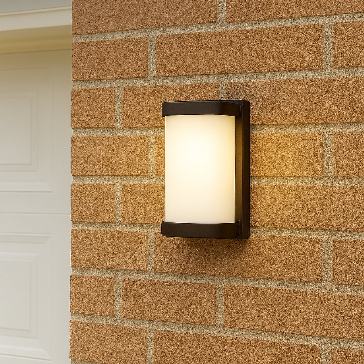 CGC ROX Black Outdoor LED Wall Light with Opal Diffuser IP65 10W