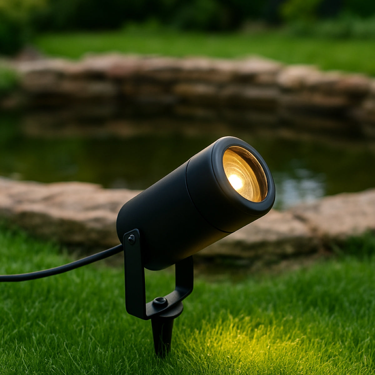 CGC BELINDA Black Outdoor Spot Light - Spike Or Surface Mount