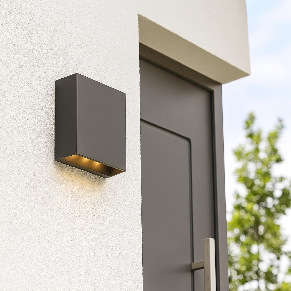 CGC SIAN Dark Grey Rectangle Outdoor LED Wall Light