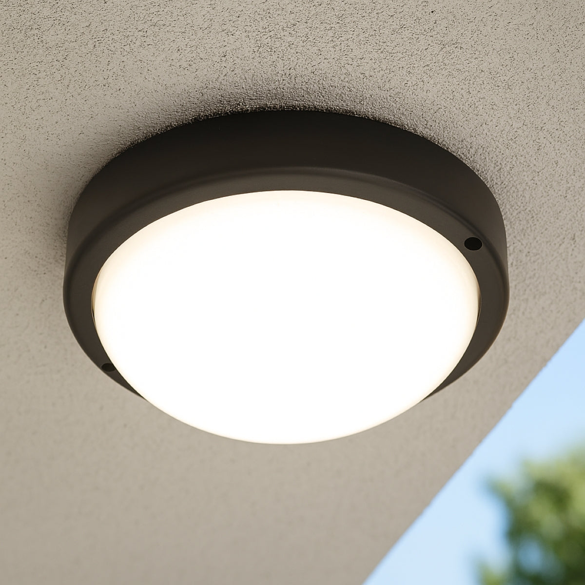 CGC KODO Black Round Ceiling Wall Light Surface Mount LED, 8W, 720lm, 4000K