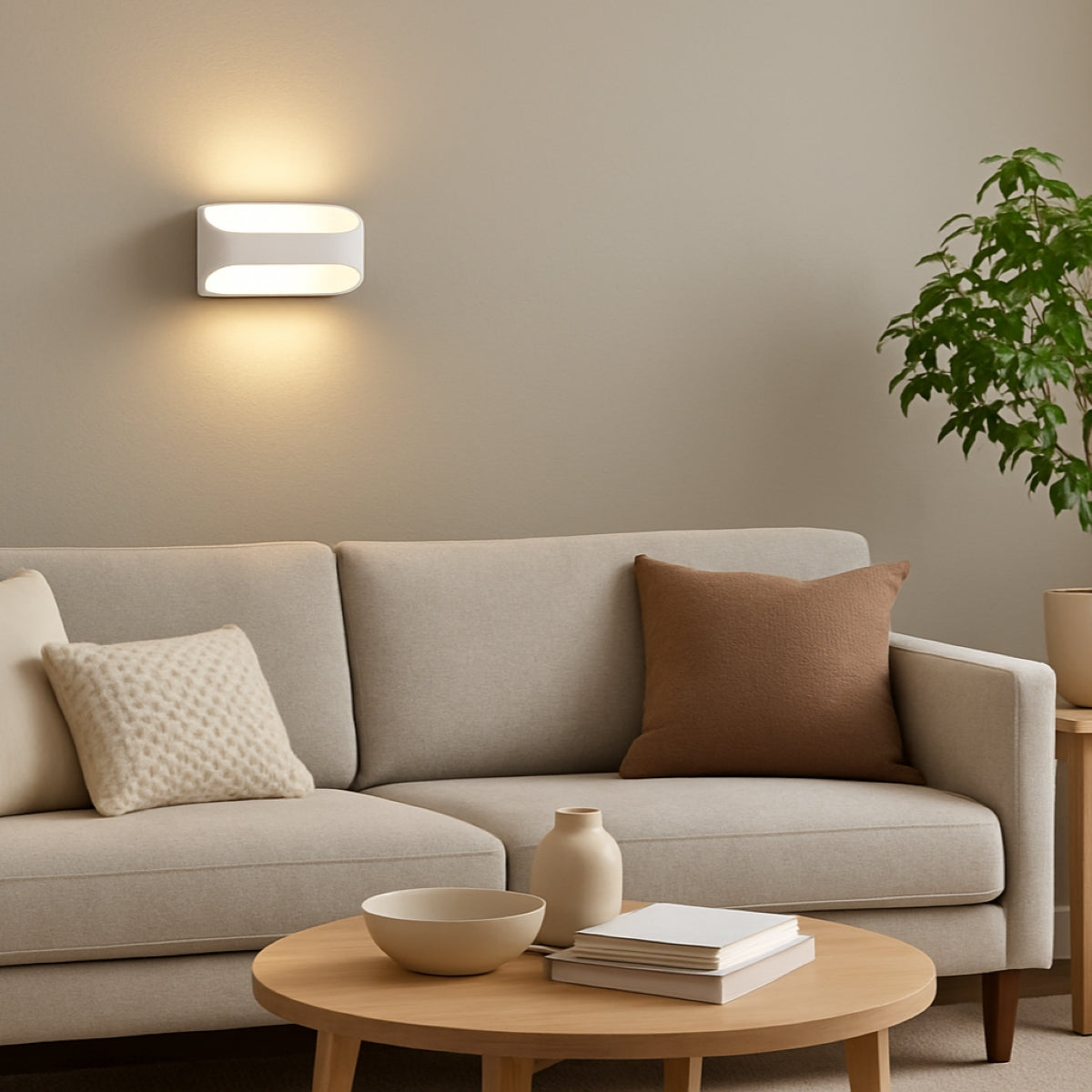 CGC COLTON White Halo Up Down LED Wall Light 10W