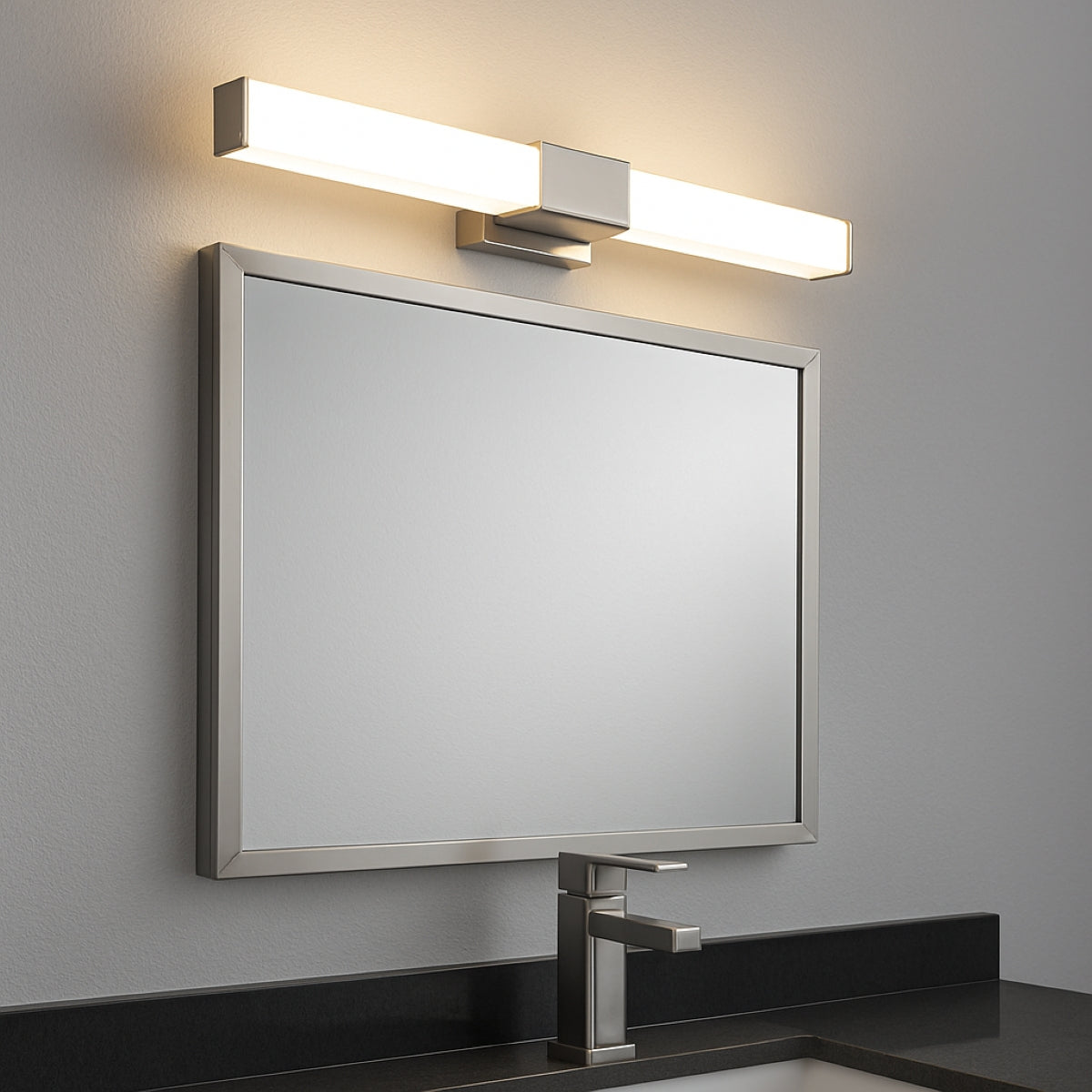CGC AMBER LED Chrome IP44 Bathroom Over Mirror wall Light 12W