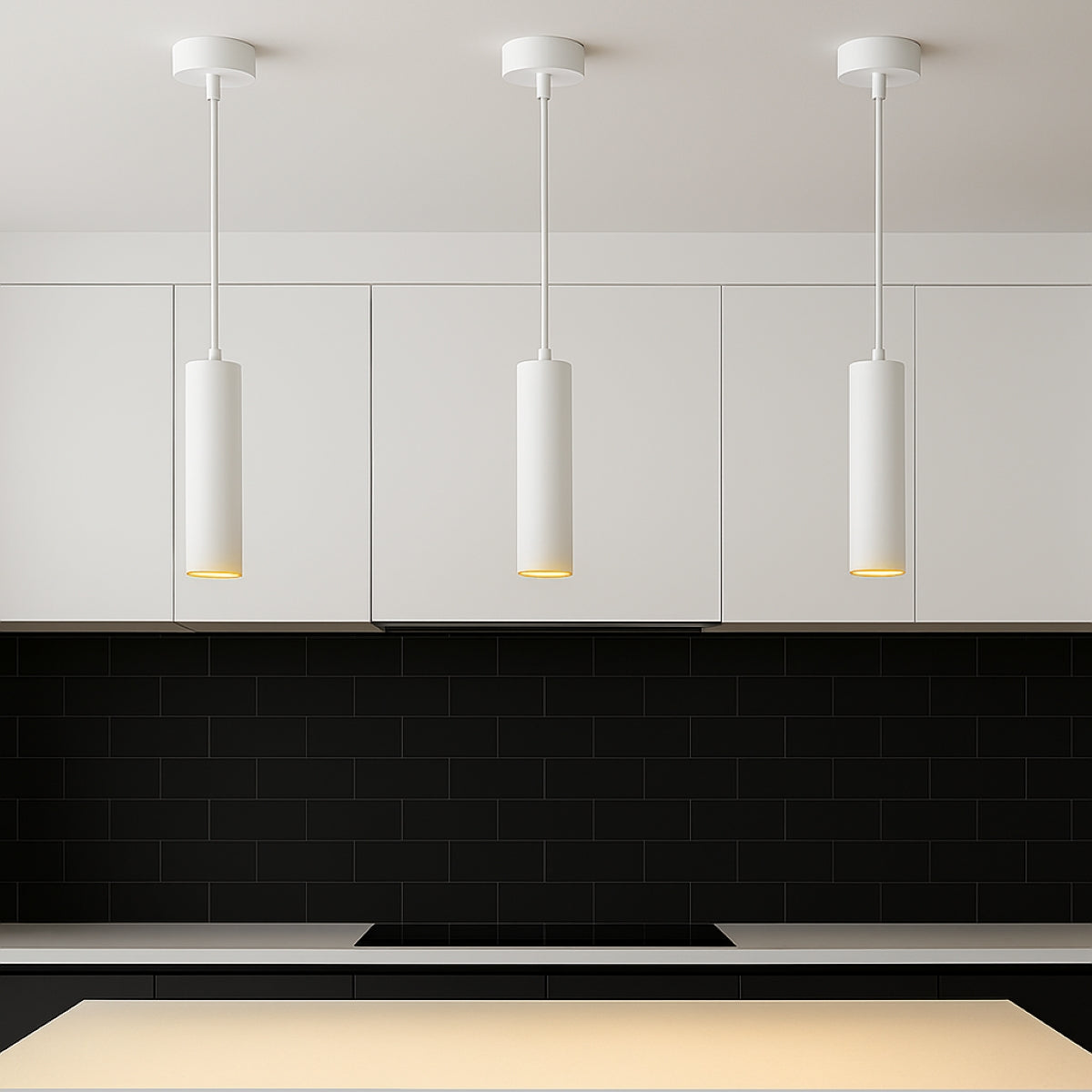 CGC RUTH White Suspended Cylinder Ceiling Light