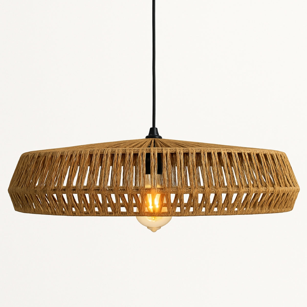 CGC Extra Large 70cm Natural String Woven Round Easy Fit Lampshade
