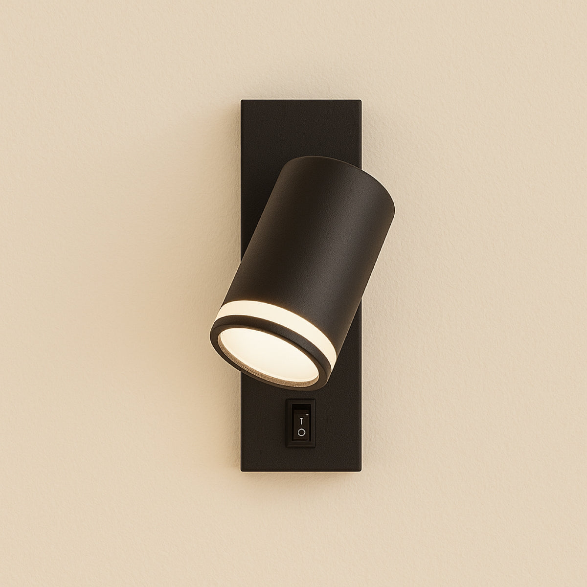 CGC BELLA Black GU10 Wall Light Halo Reflector With On/Off Switch