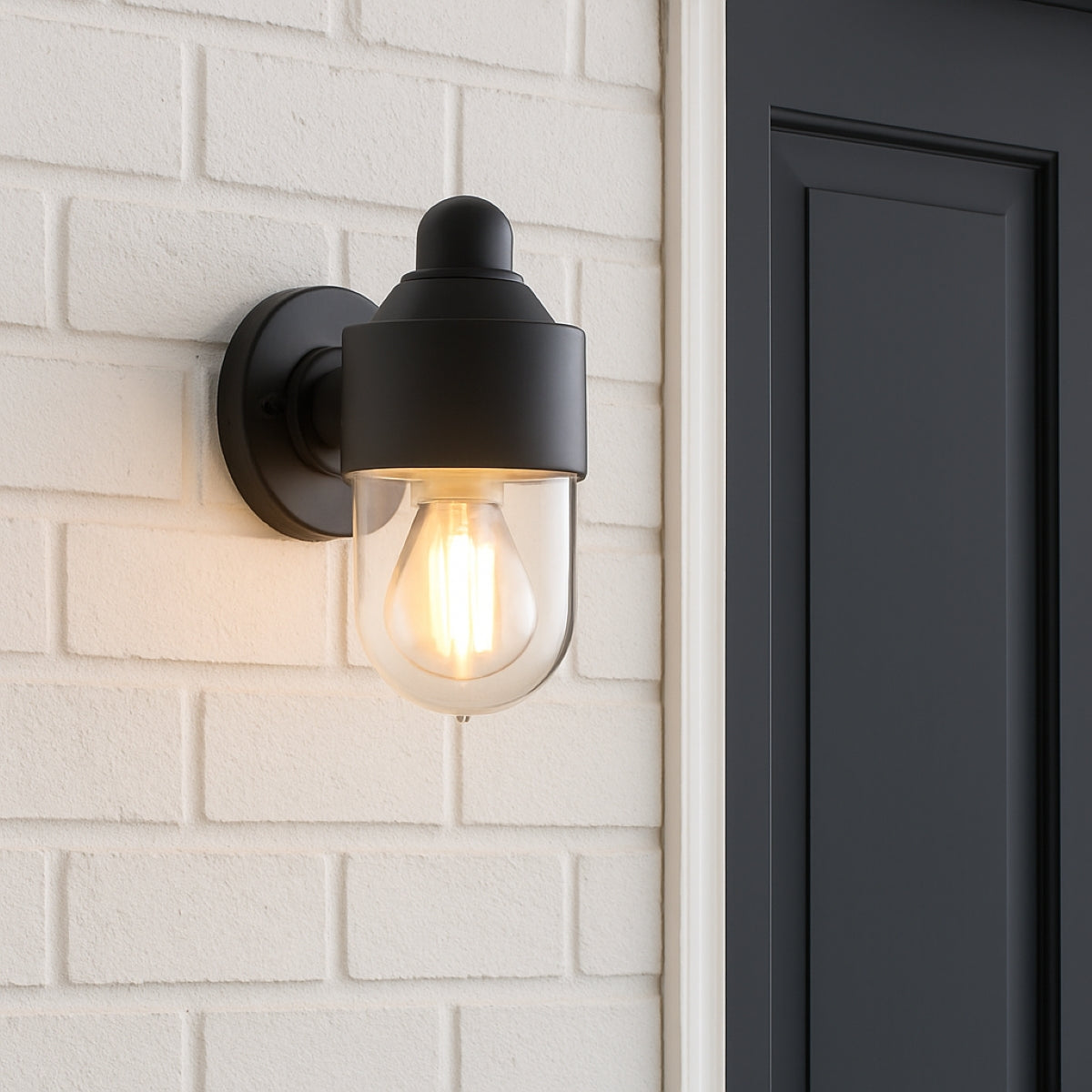 CGC VERONICA Black Cylinder Modern Outdoor Light