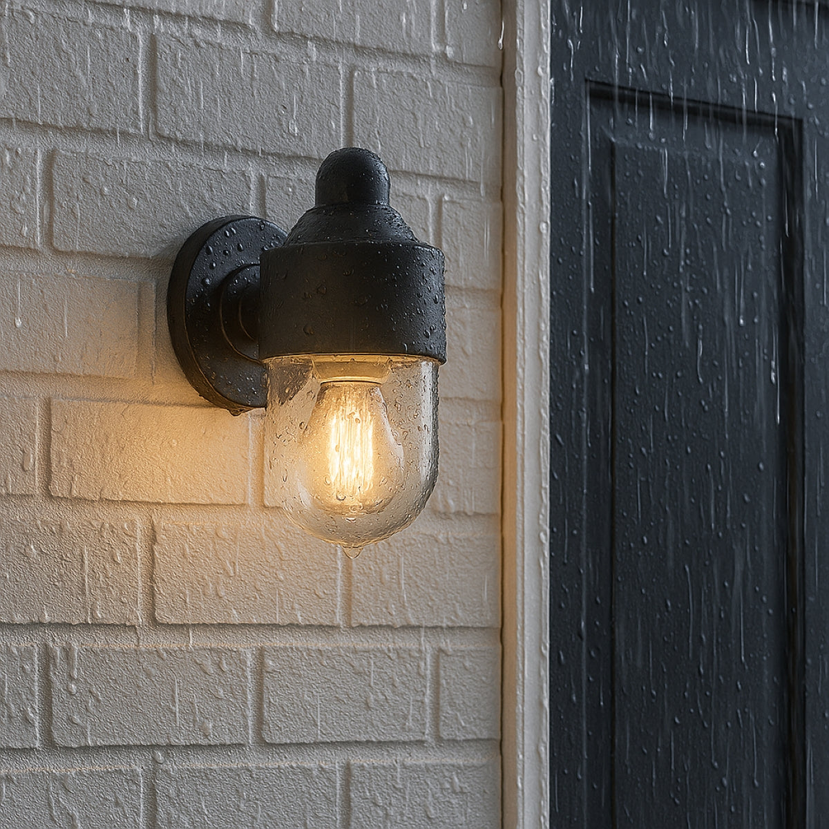 CGC VERONICA Black Cylinder Modern Outdoor Light