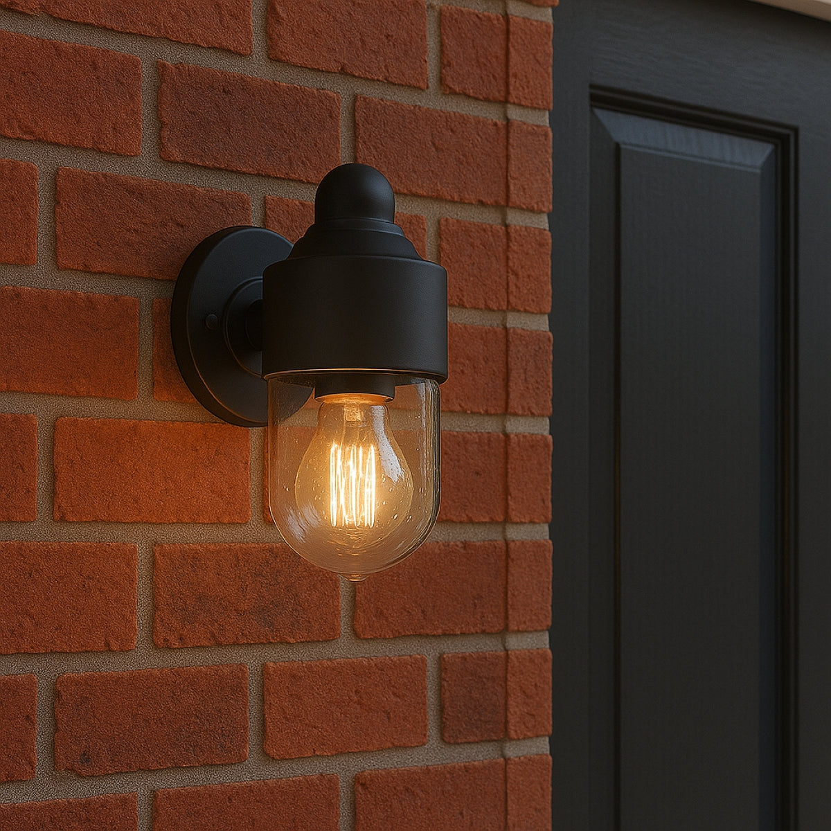 CGC VERONICA Black Cylinder Modern Outdoor Light