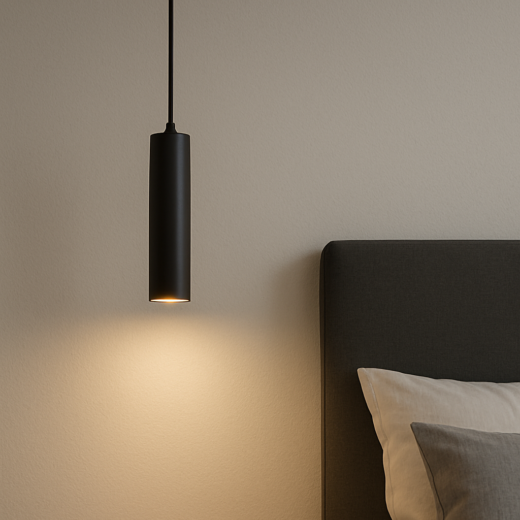 CGC RUTH Black Suspended Cylinder Ceiling Light