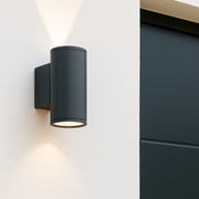 CGC SHERRI Dark Grey Cylinder Up and Down Outdoor Wall Light