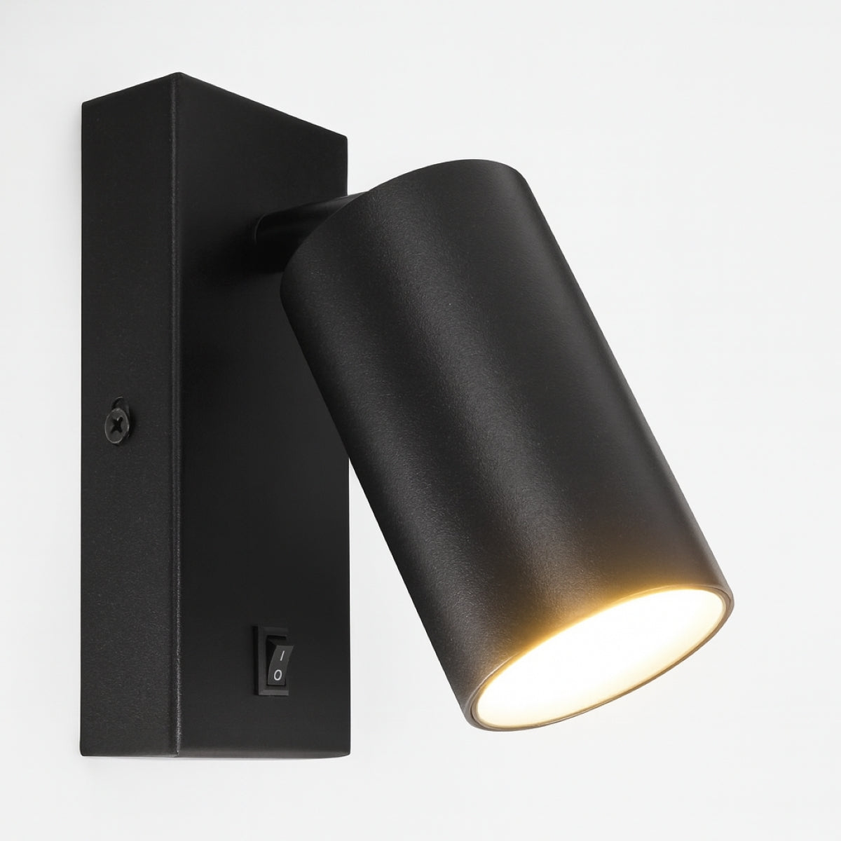 CGC BELLA Black GU10 Wall Light With On/Off Switch and Adjustable Head