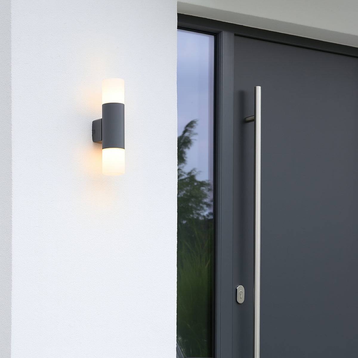 CGC CORTEZ Dark Grey Double Outdoor Wall Light