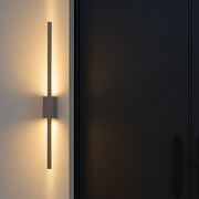 CGC ISLA Anthracite Dark Grey Long Slim LED Outdoor Indoor Wall Light 3000k Warm White 12W IP54