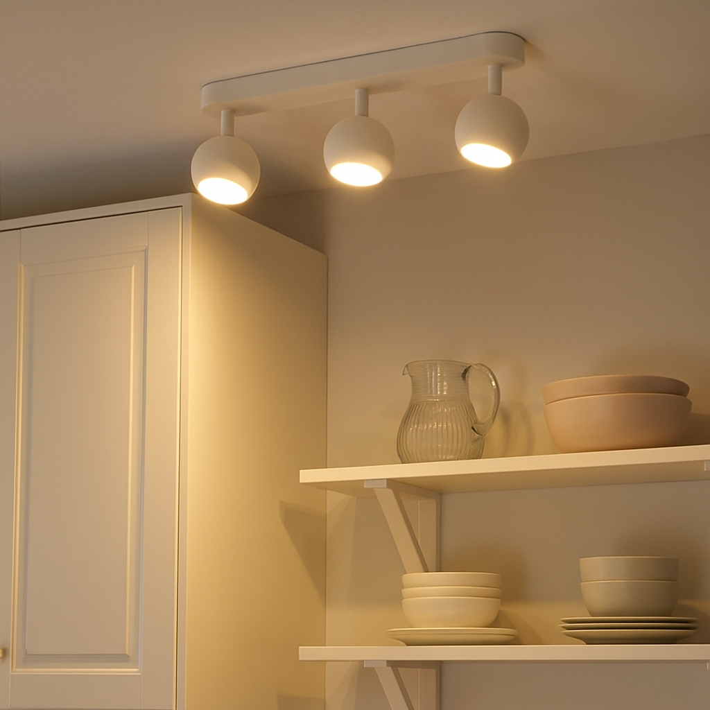 CGC NIEVE Matt White Triple Three Head GU10 Ceiling Surface Spot Light Round Head