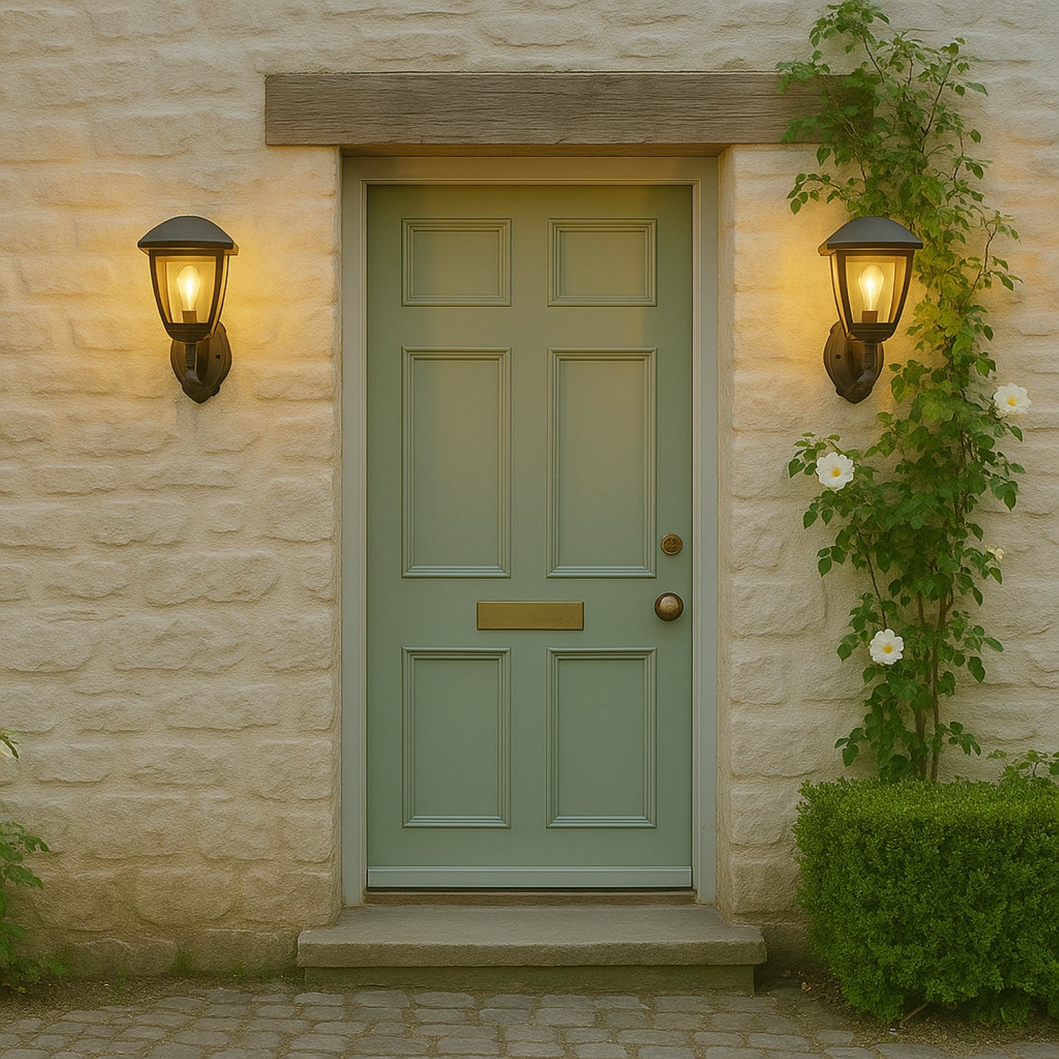 CGC NOVA Large Black Outdoor Wall Lantern Light with Clear Diffuser IP44 Polycarbonate Coastal