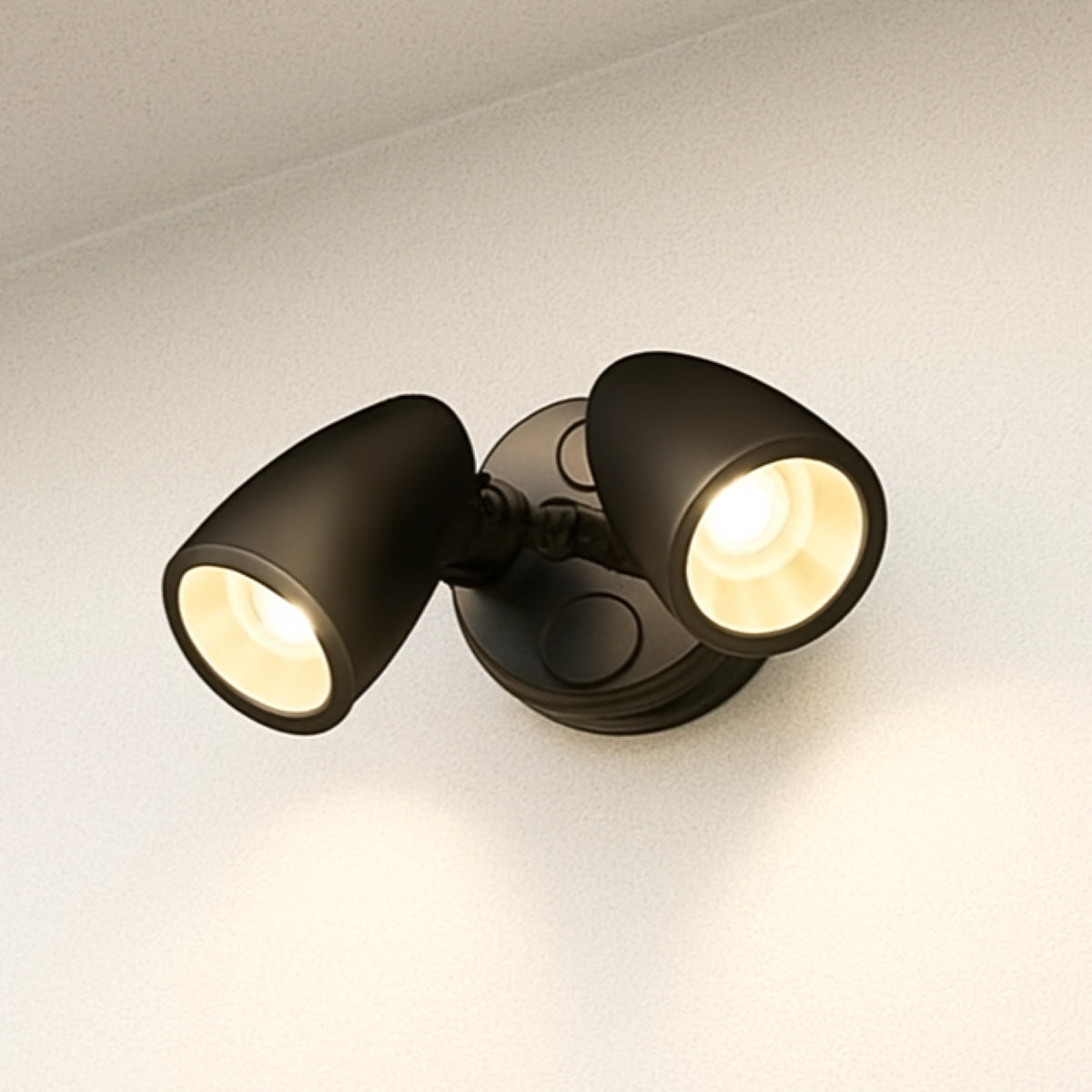 CGC MARTHA II Black Double Floodlight LED Outdoor