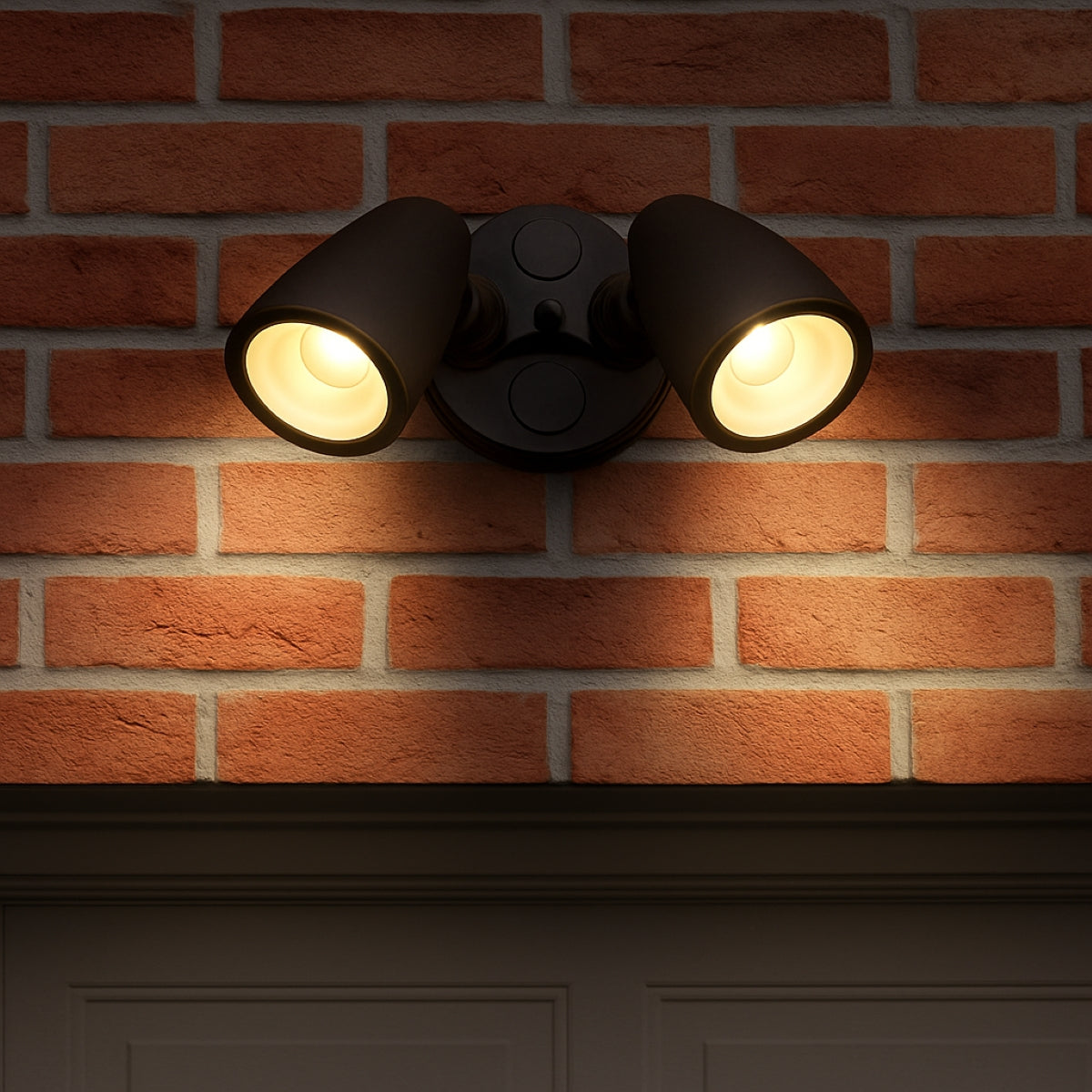 CGC MARTHA II Black Double Floodlight LED Outdoor