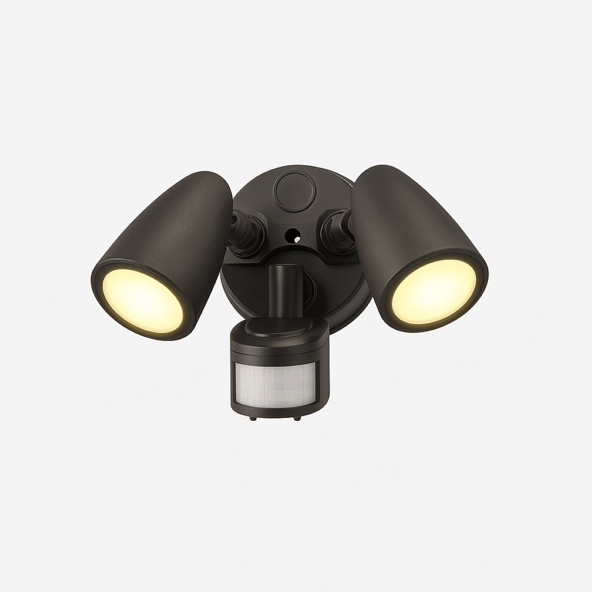 CGC MARTHA II Black Double Floodlight With Sensor LED Outdoor