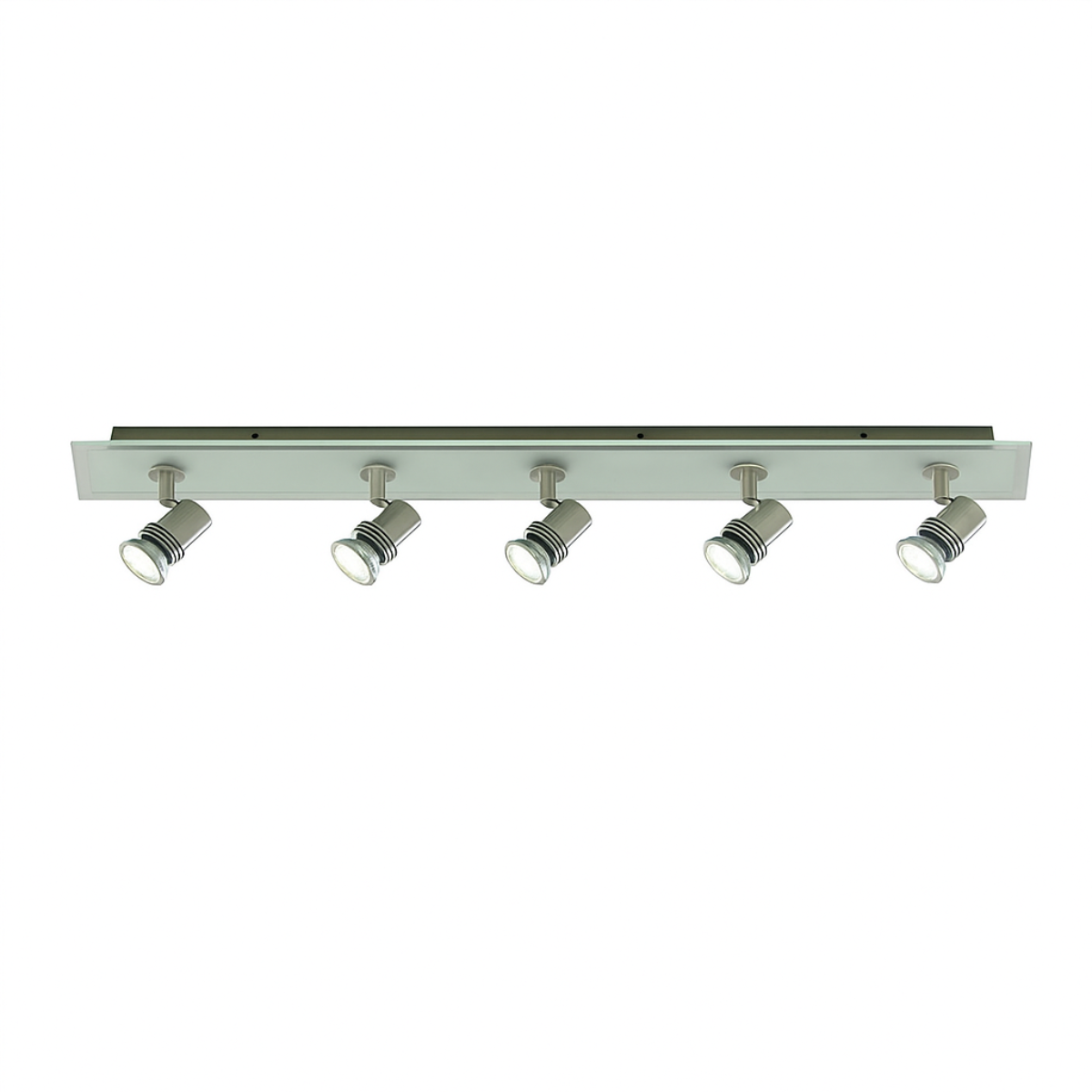 CGC TOP HAT Satin Silver & Glass GU10 Ceiling Bar Spotlight