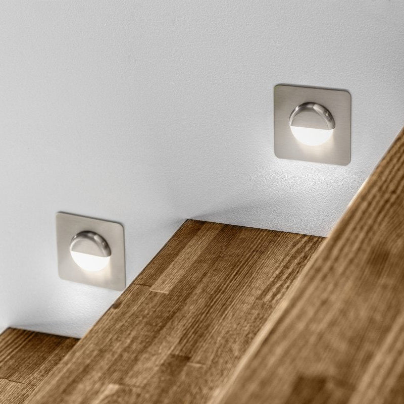 CGC CASEY Stainless Steel Small Square Stair Light With Diffuser
