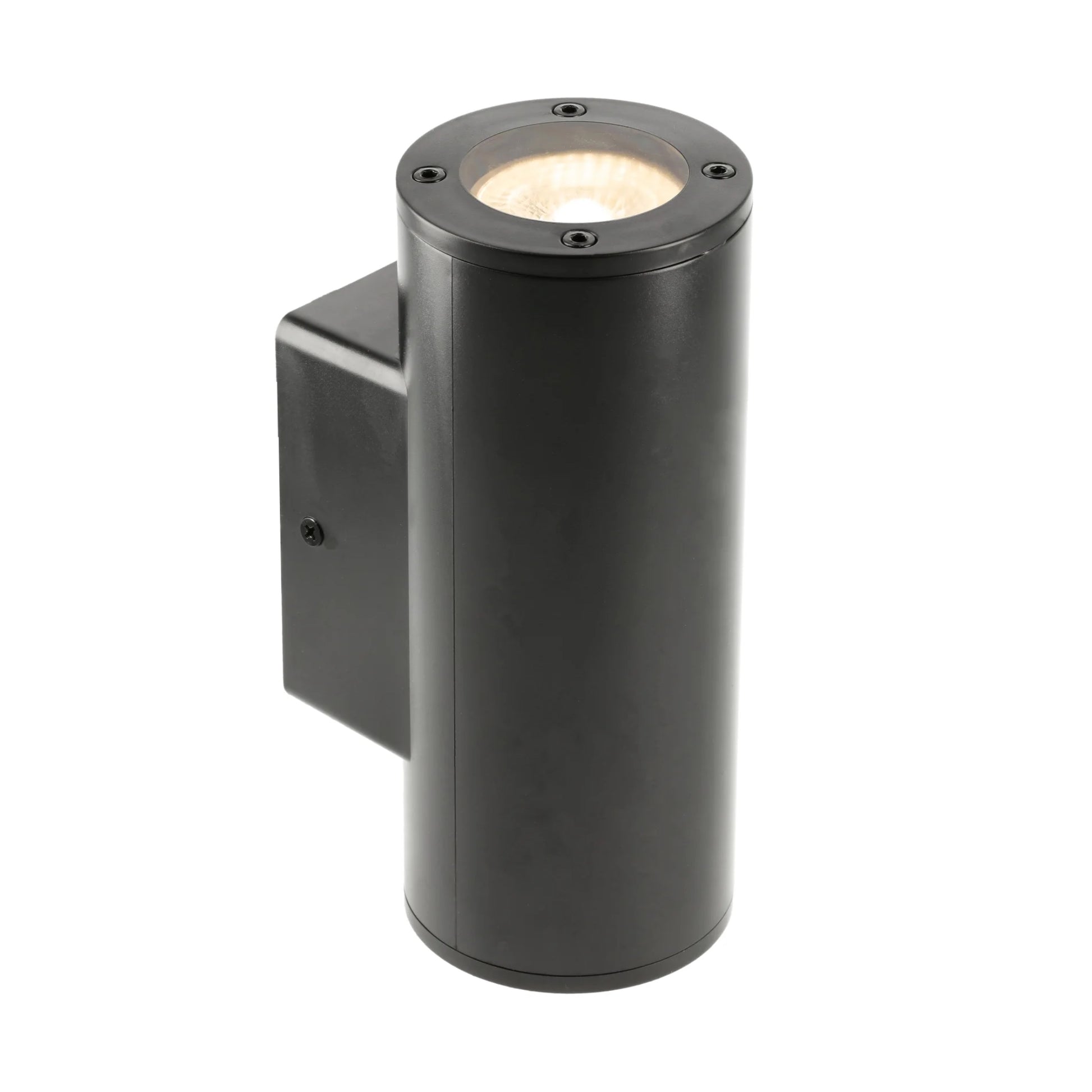 Our Sherri up and down black cylinder wall light would look perfect in a modern or more traditional home design. Outside lights can provide atmospheric light in your garden, at the front door, patio, walls driveway or on the terrace as well as a great security solution. It is designed for durability and longevity with its robust material producing a fully weatherproof and water resistant light fitting.