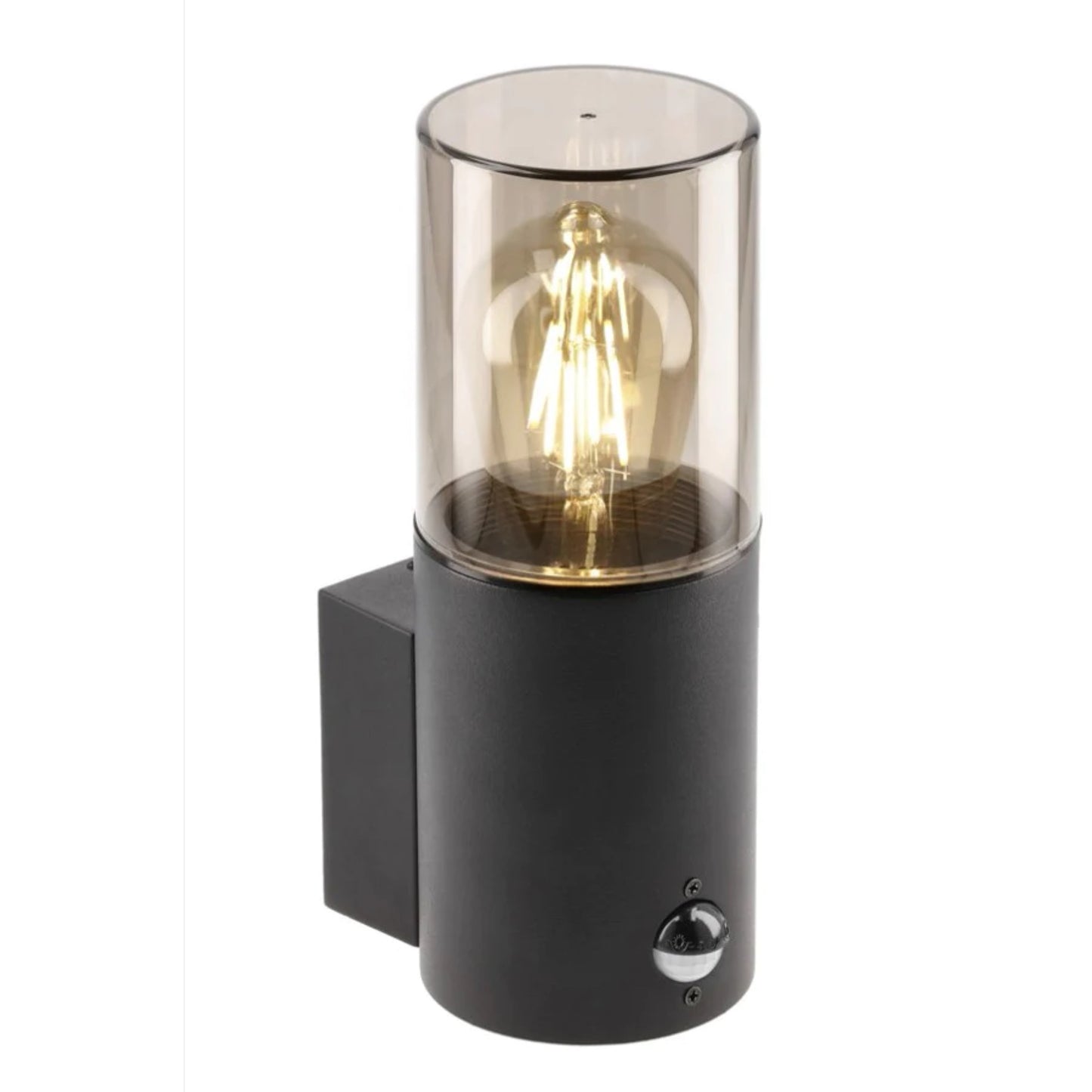 Explore our black cylinder wall light today, fit with a smoky diffuser and motion sensor features! If you require a valuable lighting system and an additional layer of security for your home’s outdoor space, then this lighting body can provide the right protection and style for you. 