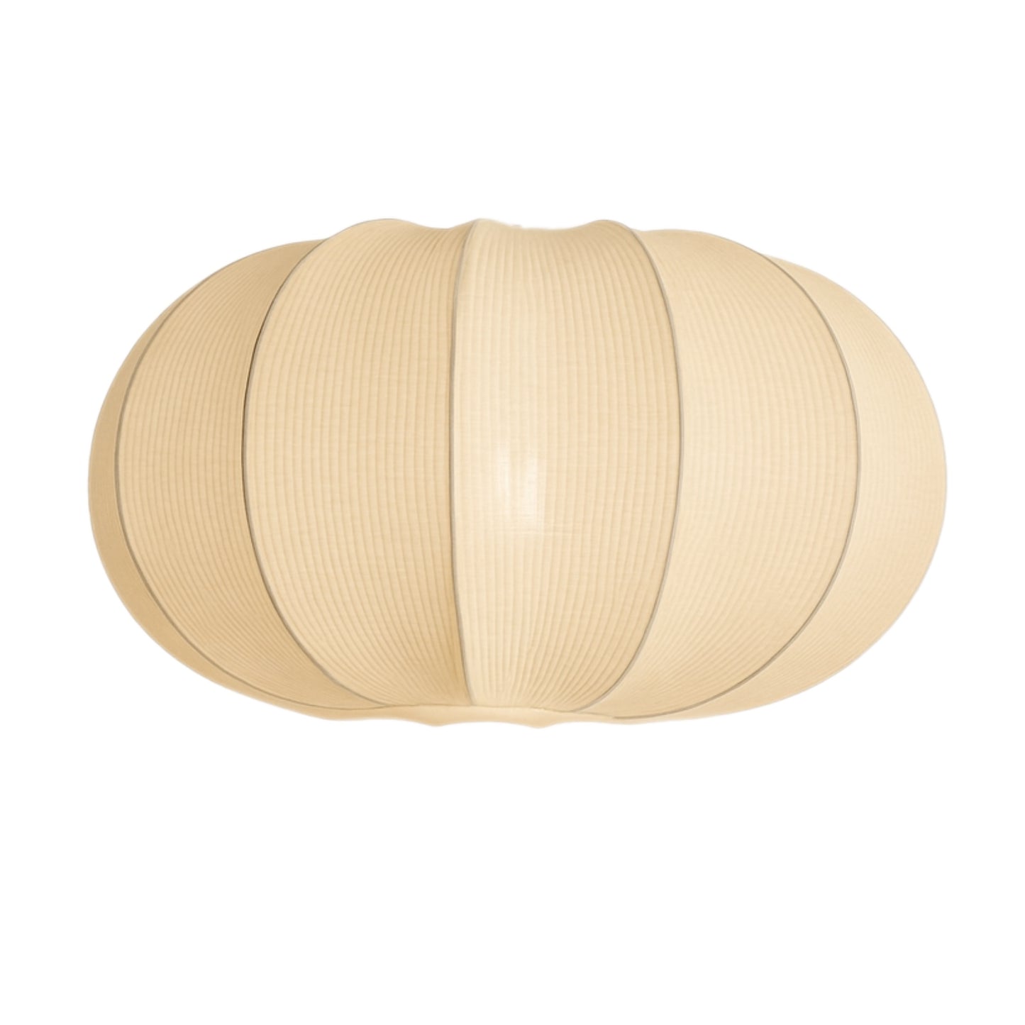 CGC LILA Cream Oval Stretch Ribbed Cotton Fabric Lampshade
