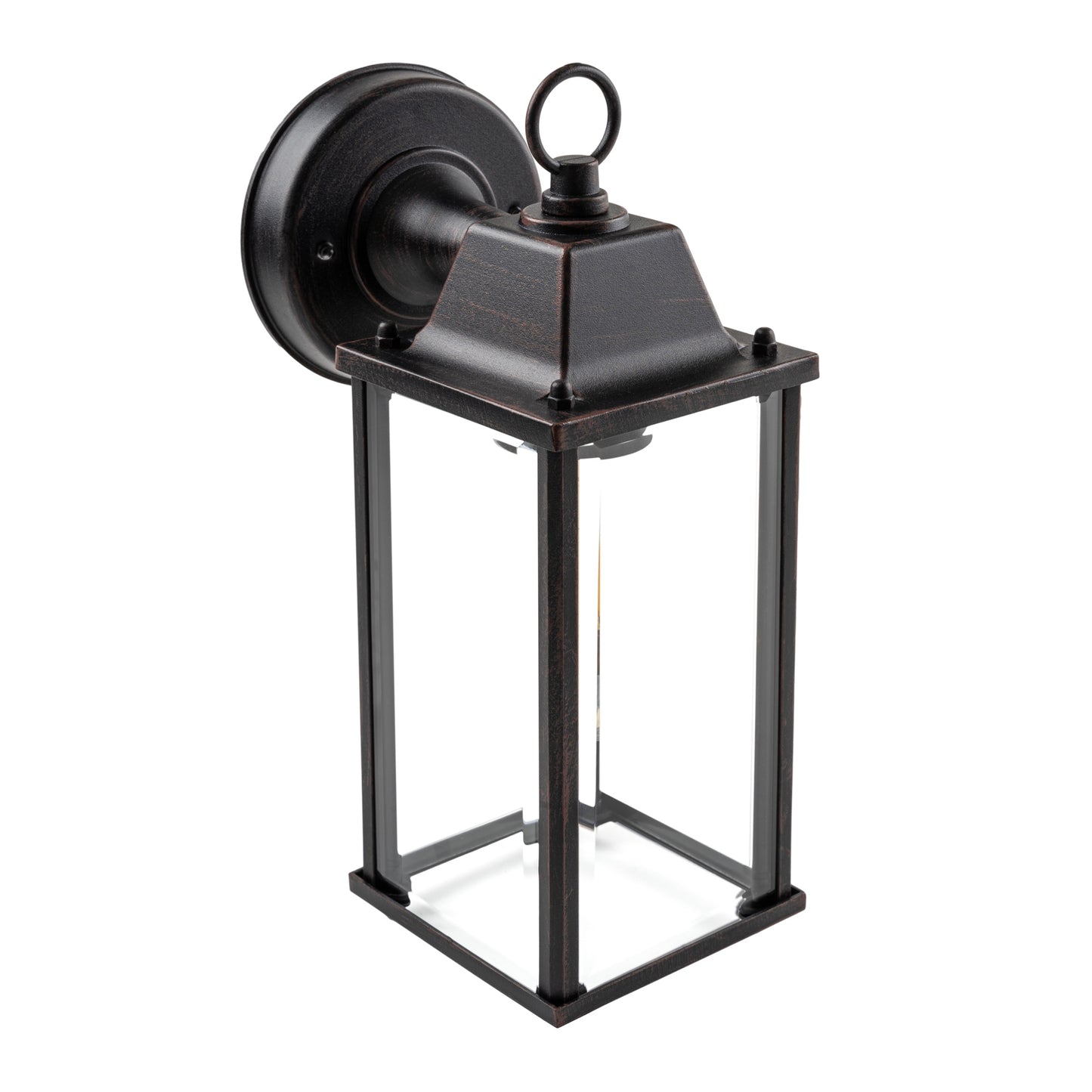 If you’re looking for a modern take on a traditional outdoor wall light, this glass coach wall light is perfect for adding style and protection for your home. This classic lantern light is designed with a contemporary twist, styled with a cuboid shape and fitted with glass windows that allow the light to shine effectively. 